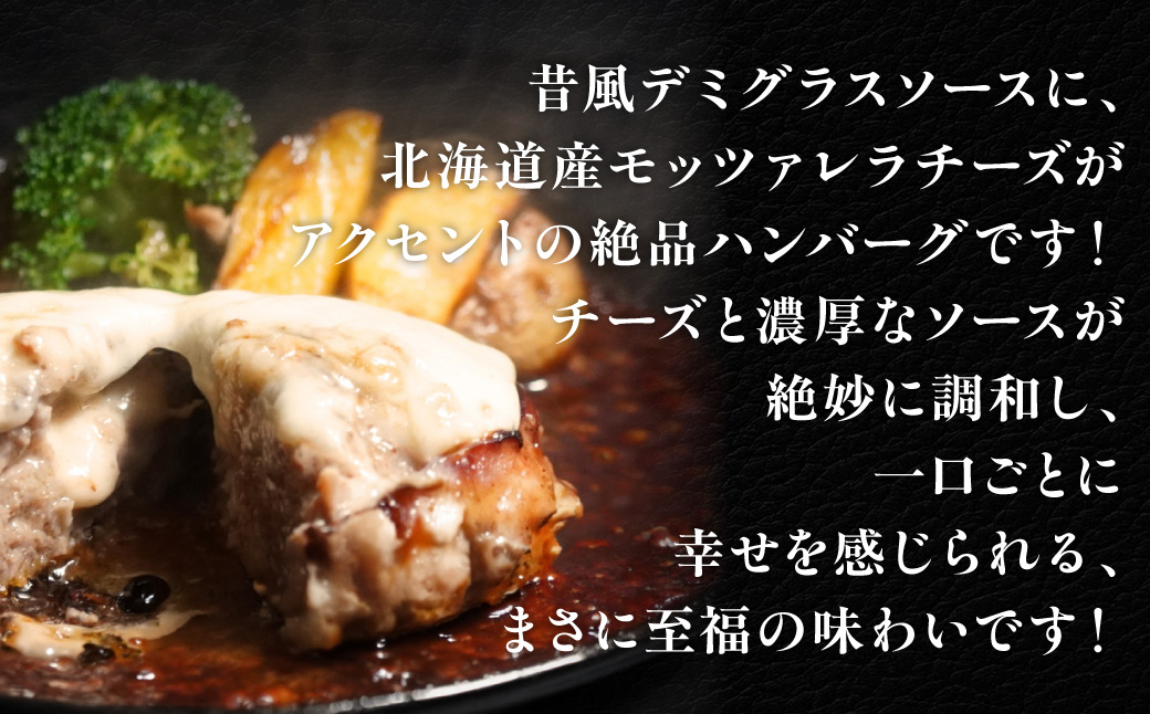 【3ヶ月定期便】道産和牛ダブルチーズハンバーグ（200g）5個入り MROA181