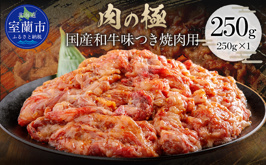 国産和牛味つき焼肉用 250g (250g×1) MROBM005