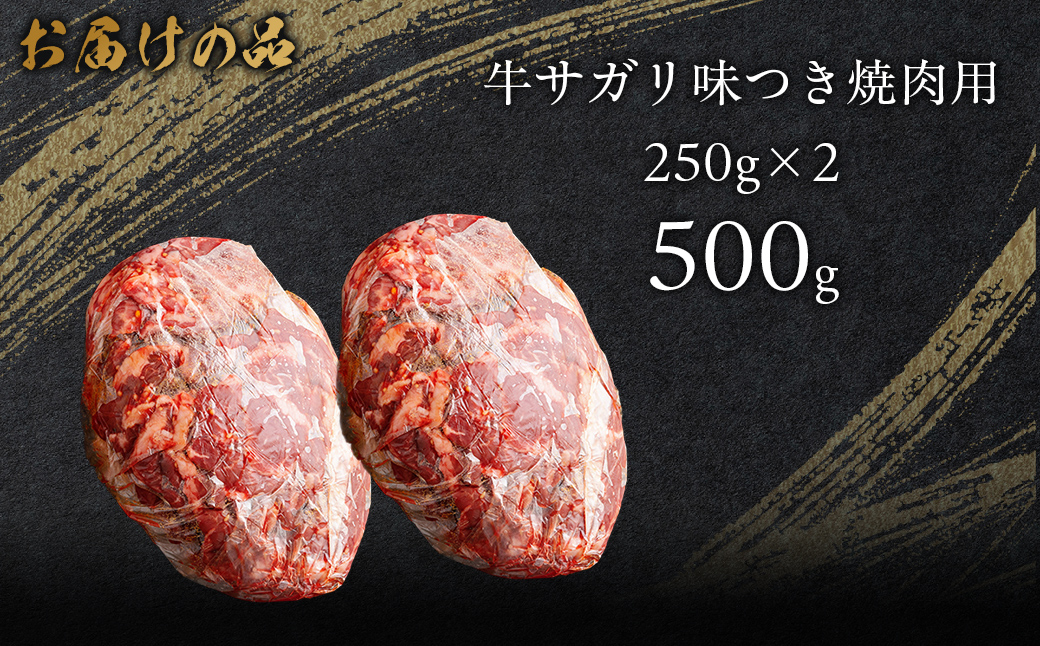 牛サガリ味つき焼肉用 500g (250g×2) MROBM024