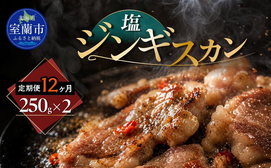 【12ヶ月定期便】塩ジンギスカン250g×2 MROA228