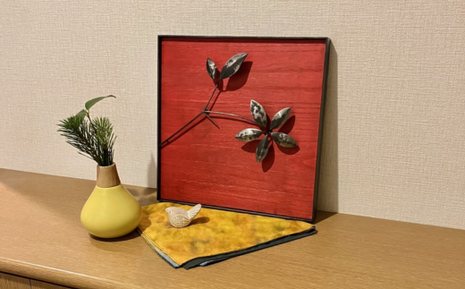 作品「梵（そよぎ）〜夏」 S 約310×310mm 【 彫刻 作品 芸術 鉄 壁掛け オブジェ 】 MROBB002