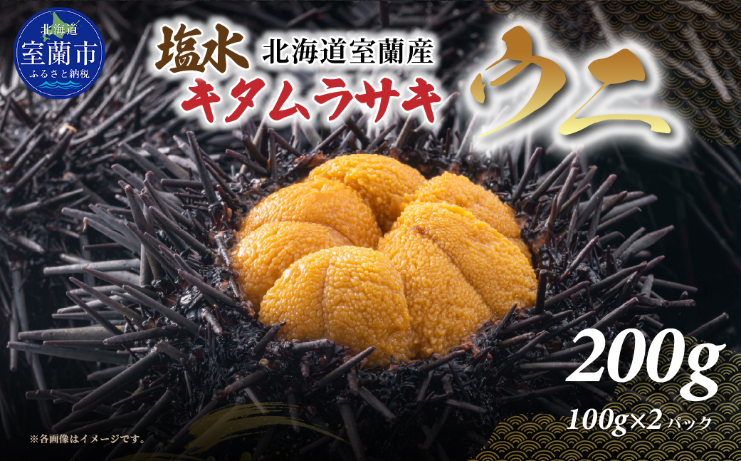 北海道室蘭産 塩水キタムラサキウニ （100g×2パック）【翌年（2026）/7～9月中順次発送】 MROBQ002