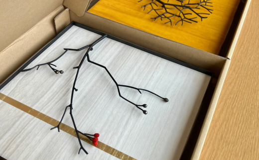 作品「梵（そよぎ）〜秋」 S 約310×310mm 【 彫刻 作品 芸術 鉄 壁掛け オブジェ 】 MROBB004