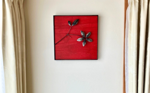 作品「梵（そよぎ）〜夏」 S 約310×310mm 【 彫刻 作品 芸術 鉄 壁掛け オブジェ 】 MROBB002