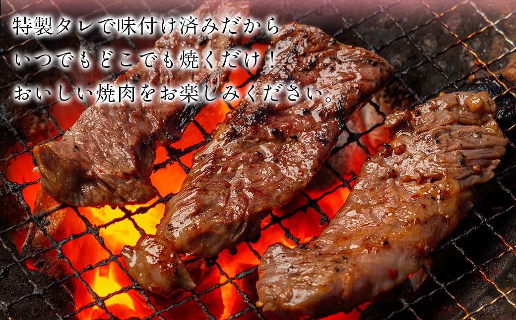 【3か月定期便】牛ハラミ味つき焼肉用 500g (250g×2) MROBM040