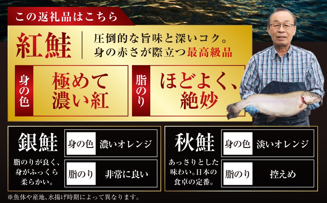 7月発送 特選 甘塩天然紅鮭 3切真空×4パック 鮭 さけ シャケ おかず お弁当 ご飯のお供 冷凍 厚切り 小分け