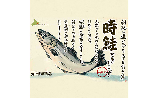新もの 船上活じめ 釧路 定置 トキシラズ の 半身 ふるさと納税 鮭 サケ 魚 F4F-4666