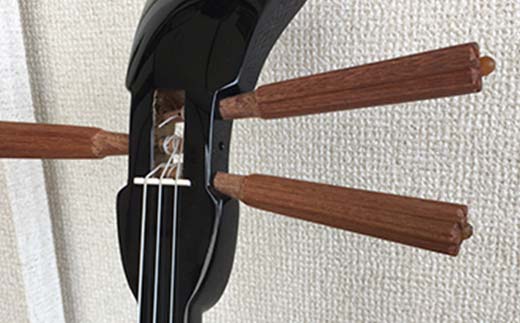 えぞ三弦 樫(えぞ鹿の皮使用) エゾ 蝦夷 エゾシカ 鹿の皮 楽器 弦楽器 F4F-2272