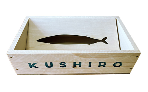 ティッシュケース（さんま） くしろ てぬぐい セット トロ箱 トロばこ 魚箱 手ぬぐい 手拭い 釧路 雑貨 F4F-0292