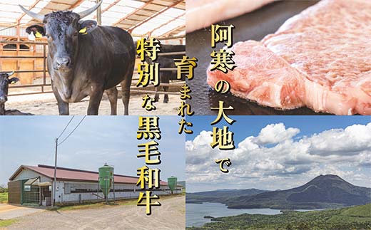 【期間限定！寄附額改定↓！】【特選】阿寒丹頂黒和牛 焼肉 セット2種 肩ロース(焼き肉用)500g 上カルビ(焼き肉用)300g 計800g 和牛 肉 北海道産 阿寒 カルビ バーベキュー BBQ F4F-2611