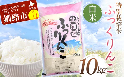 特別栽培米ふっくりんこ 10kg 白米 北海道産 米 コメ こめ お米 白米 玄米 通常発送 F4F-7175