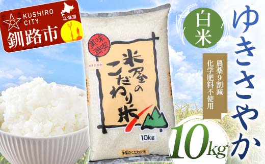 農薬9割減・化学肥料不使用ゆきさやか 10kg 白米 北海道産 米 コメ こめ お米 白米 玄米 通常発送 F4F-7565