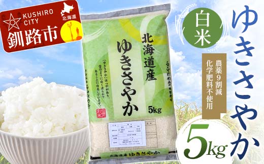 農薬9割減・化学肥料不使用ゆきさやか 5kg 白米 北海道産 米 コメ こめ お米 白米 玄米 通常発送 F4F-7591