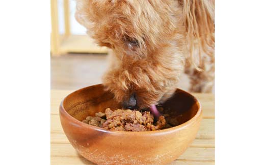 【期間限定！寄附額改定↓！】★北海道エゾ鹿肉と野菜を使用★ ドッグフード 小分け （100ｇ×２袋） エゾ鹿肉とホエーの毎日トッピング 犬用フードペットフード 肉 ペット おやつ こだわり 食材 肉の加工品 シカ肉 鹿肉 ペット用品 愛犬 家族 ファミリー 常温 北海道 釧路市 F4F-8586