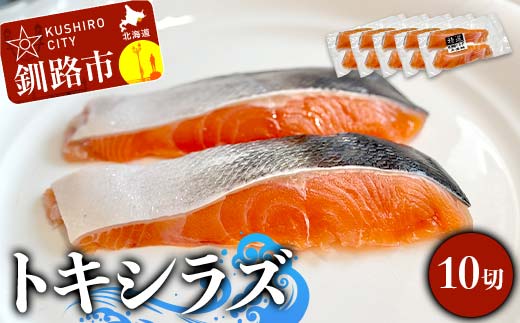 北海道産トキシラズ 10切(2切れ×5袋) 真空パック 小分け 冷凍 魚介 海鮮 魚 鮭 紅鮭 さけ サケ しゃけ シャケ 時鮭 時知らず ときしらず ご飯のお供 ご飯 米 北海道 釧路市 F4F-9207