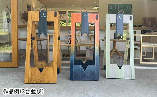 ★地元釧路産カラマツを使用した木製サイクルスタンド「K‐Stand」3台セット★ 北海道釧路市 自転車 独自デザイン サイクリング サイクルツーリズム 木づなプロジェクト 受注生産 店頭設置 F5F-0257