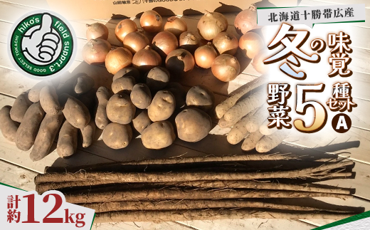 冬の味覚野菜5種セット A 計約12kg 北海道十勝帯広産【配送不可地域：離島】【1497189】