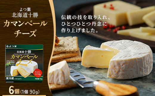 よつ葉 北海道十勝 カマンベールチーズ 90g×6個【配送不可地域：離島】【1690045】