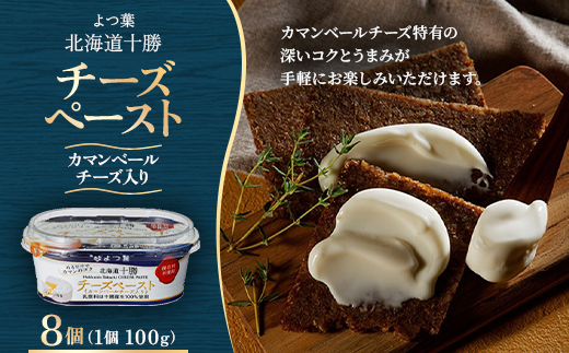 よつ葉 北海道十勝 チーズペースト カマンベールチーズ入り 100g×8個【配送不可地域：離島】【1690062】