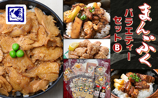 【鶏の伊藤】まんぷくバラエティーセット B (鶏めし丼 5人前 焼き鳥丼 角煮丼 ザンギ など)【配送不可地域：離島】【1146931】