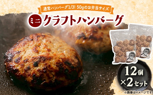 ミニクラフトハンバーグ (12個入り×2セット)【配送不可地域：離島】【1673892】