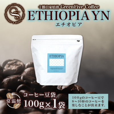 コーヒー豆 エチオピア 100g 1袋 品質すべてにこだわったコーヒー 北海道 帯広市【1503292】