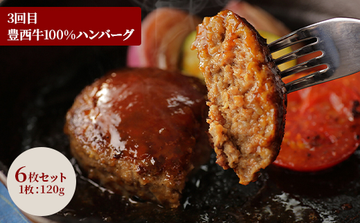 【毎月定期便】豊西牛お試しコース全3回【配送不可地域：離島】【4065346】