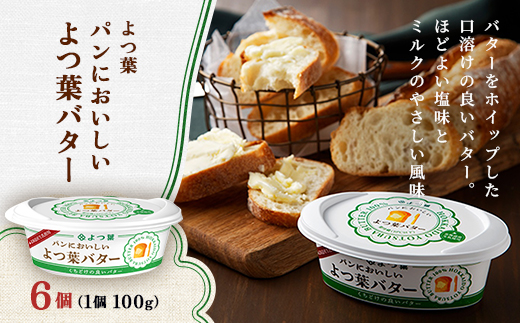 よつ葉 パンにおいしい よつ葉バター 100g×6個【配送不可地域：離島】【1690036】