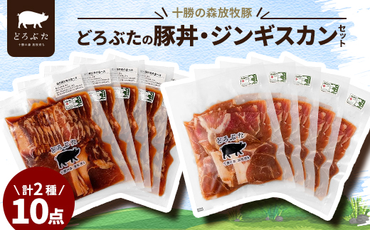 十勝の森放牧豚 どろぶたの豚丼・ジンギスカンセット【配送不可地域：離島】【1486804】