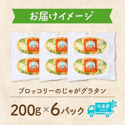 十勝 ブロッコリーのじゃがグラタン 200g 6個 レンジであたため 北海道 帯広市【配送不可地域：離島】【1608983】