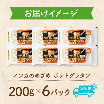 十勝 インカのめざめ ポテトグラタン 200g×6パック ホワイトソース 北海道 帯広市【配送不可地域：離島】【1513557】