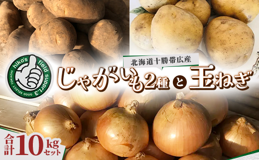 じゃがいも2種 玉ねぎ 合計10kgセット 北海道十勝帯広産【配送不可地域：離島】【1497190】
