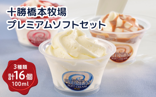 十勝橋本牧場プレミアムソフトセット16個【配送不可地域：離島】【1207156】