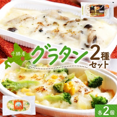 十勝 グラタン2種セット 各2個 ブロッコリー ポテト レンジであたため 北海道 帯広市【配送不可地域：離島】【1608956】