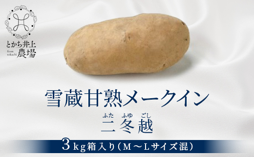 【先行予約】雪蔵甘熟メークイン二冬越 3kg箱入り(M〜Lサイズ混)【配送不可地域：離島】【1409988】