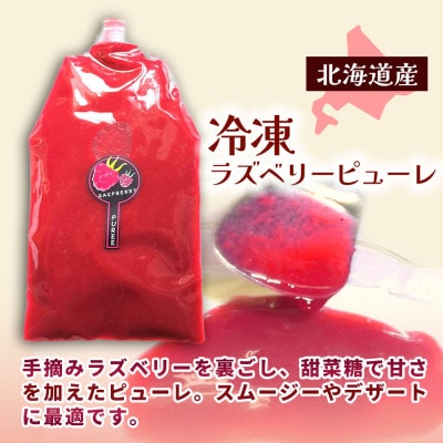 【北海道十勝産 贅沢ピューレ】冷凍ラズベリーピューレ 5kg(500g×10袋)【配送不可地域：離島】【1677105】