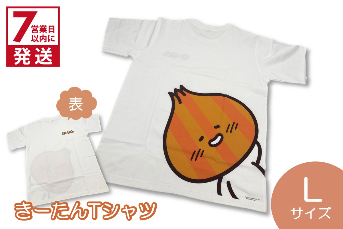 《7営業日以内に発送》きーたんTシャツ Lサイズ ( Tシャツ シャツ トップス L イラスト 可愛い )【165-0012】