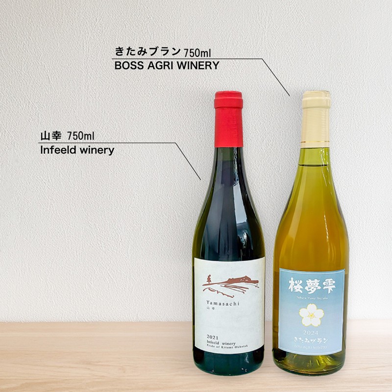 《7営業日以内に発送》北見産 紅白ワインセット（山幸×きたみブラン） ( ワイン 赤ワイン 白ワイン 紅白セット 山幸 きたみブラン ギフト 贈り物 )【186-0015】