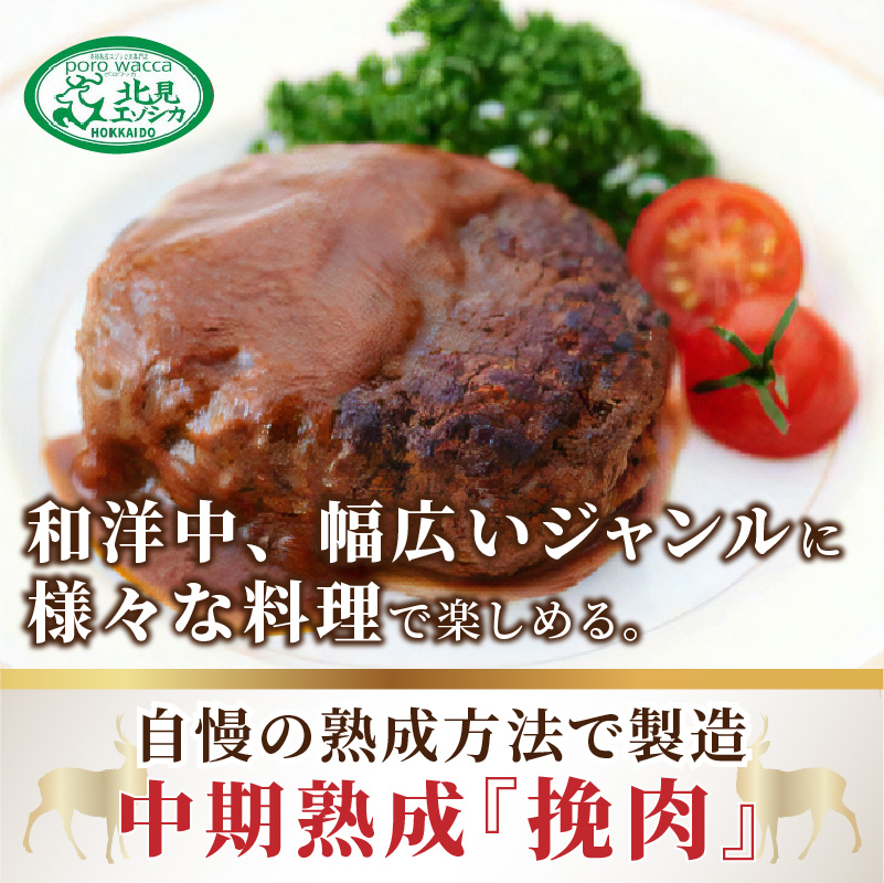 北見エゾシカ 熟成肉山の恵みセット ( 肉類 肉 国産 鹿肉 熟成 セット 詰め合わせ 骨付き ロース しんたま 内もも ステーキカット肉 ハバキカット ハツ ヒレ ステーキ用スライス )【025-0030】