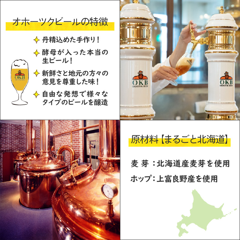 【予約：2024年9月上旬から順次発送】【期間限定】 オホーツクビール 「まるごと北海道」 8本セット ( 地ビール 限定 飲料 お酒 ビール 瓶ビール 北海道 )【028-0030-2024】