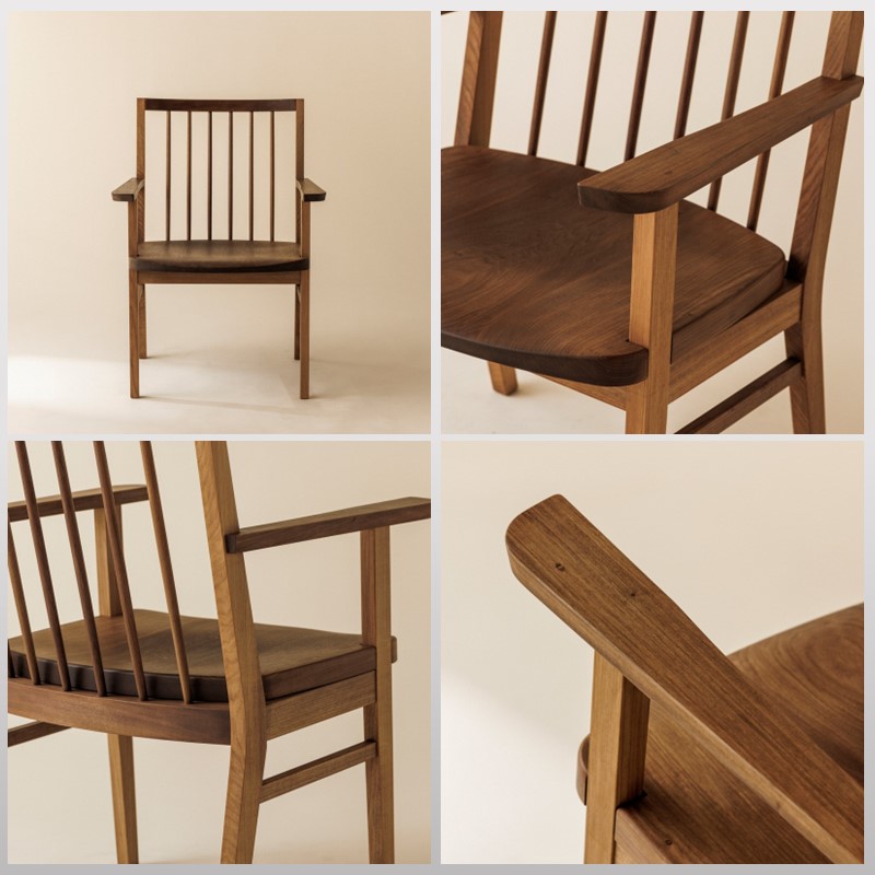 【限定1台】No.61 Chair(armrest) 椅子 1脚 ( イス 木材 家具 1点もの 限定 )【176-0002】