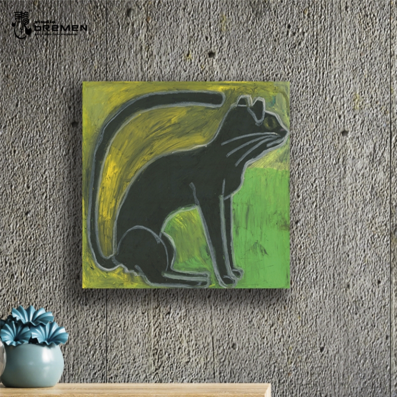 蛯子陽太(studioBREMEN)の動物作品【オイルパステル画オーダーメイド】 S8号サイズ ( 絵画 絵 アート 動物 犬 猫 )【202-0001】