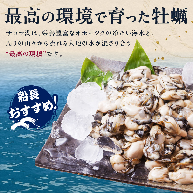 【予約：2024年10月下旬から順次発送】海のミルク サロマ湖産 カキ むき身 1kg ( 牡蠣 かき 1キロ 魚介 海鮮 貝 ふるさと納税 ) 【114-0003-2024】