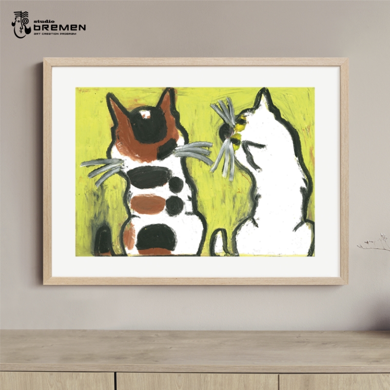 蛯子陽太(studioBREMEN)の動物作品【オイルパステル画オーダーメイド