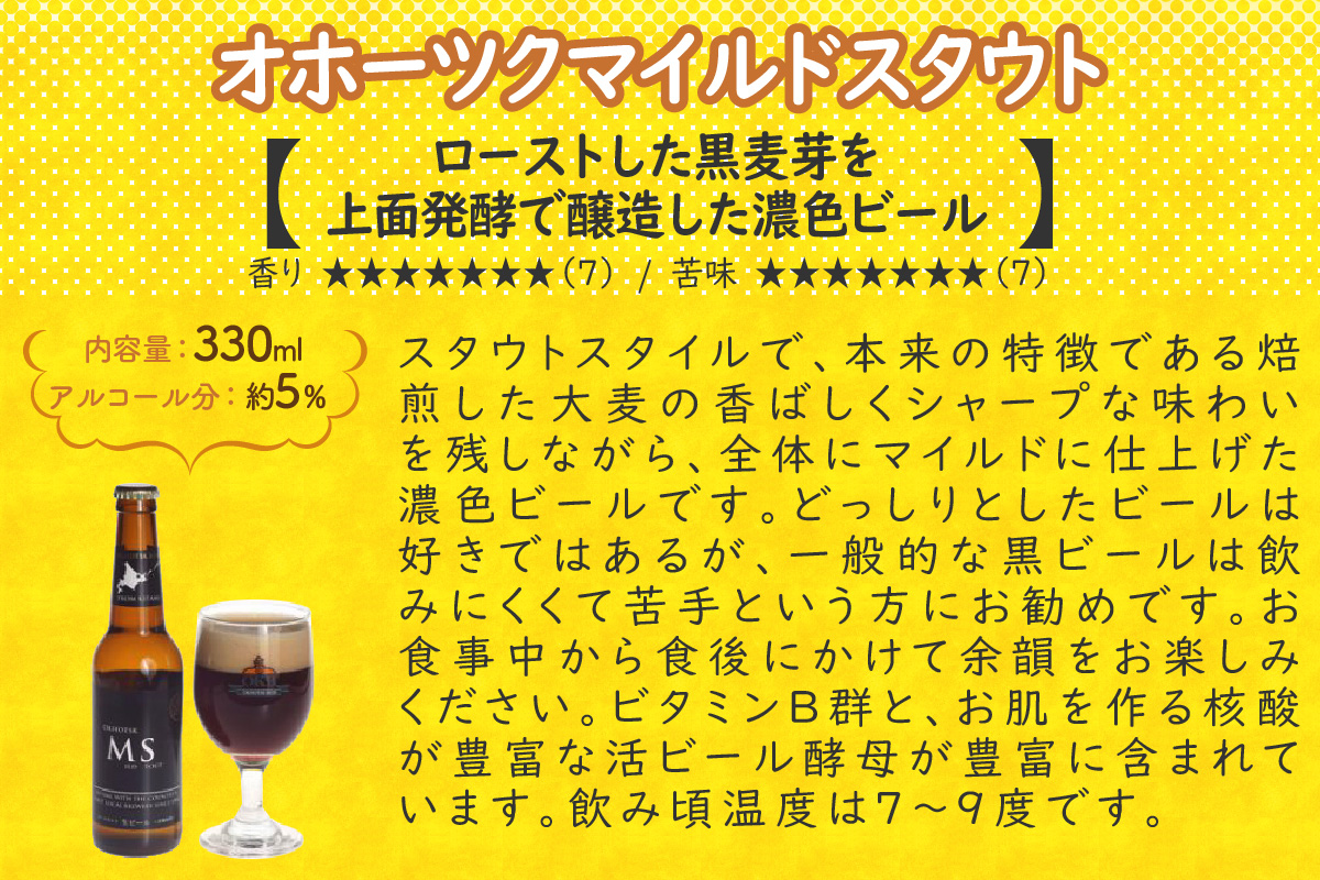 【6ヶ月定期便】 オホーツクビール 6本 ( 定期便 ビール 地ビール セット 詰め合わせ 小麦 麦芽100% アルコール )【999-0085】