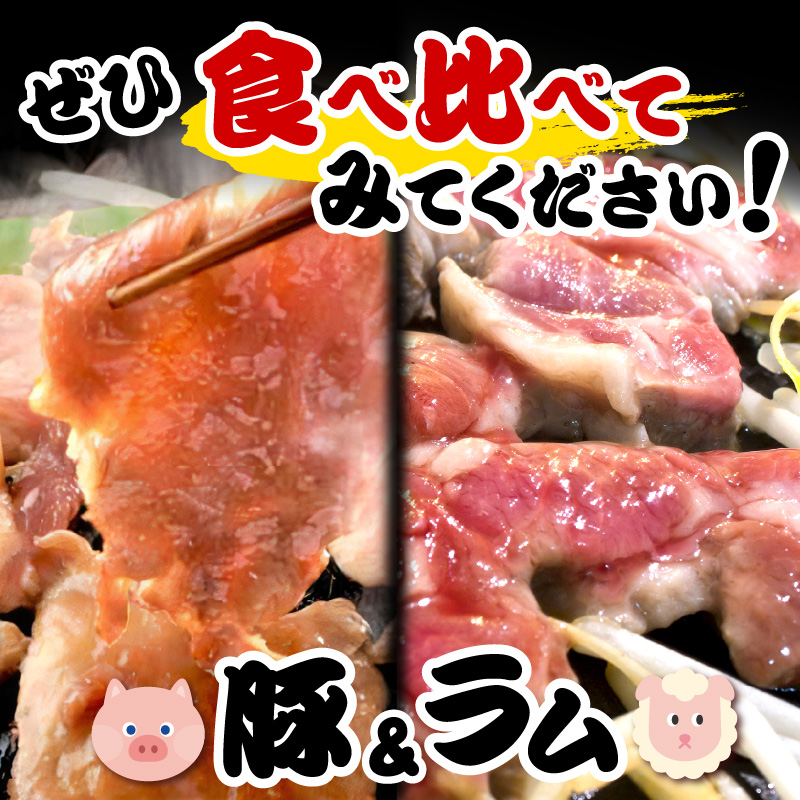 北見豚ジンギスカンセット ( ジンギスカン 羊肉 豚肉 ラム ラム肉 )【005-0010】