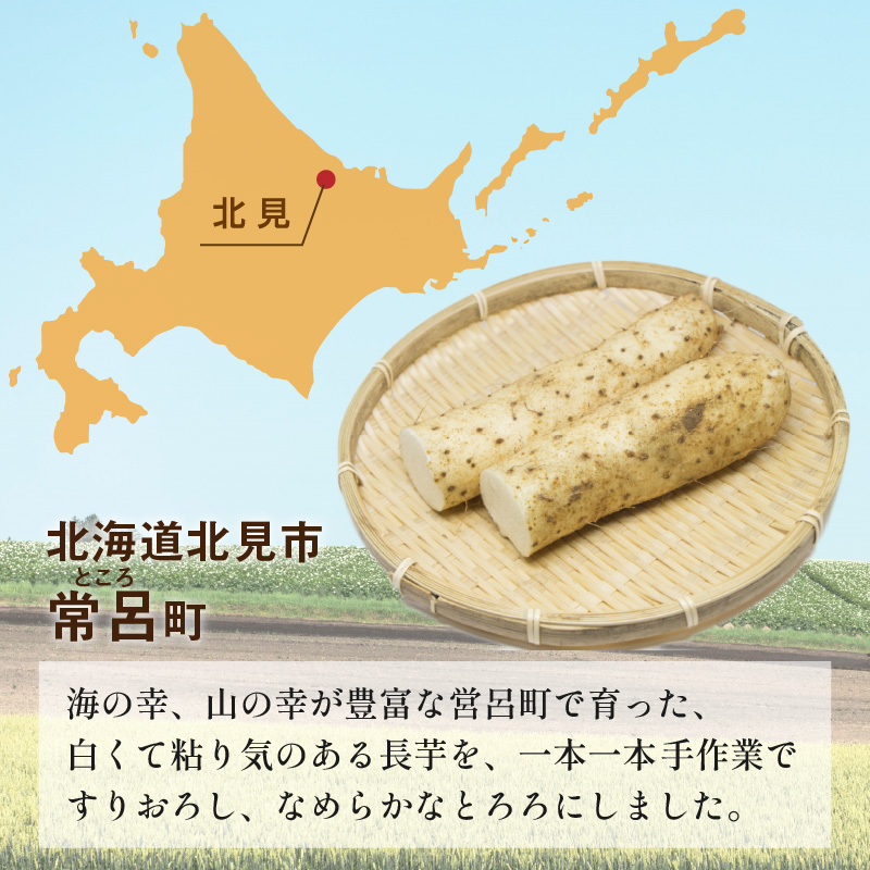 ところのとろろ 3個入り ( 長芋 長いも すりおろし 手作業 数量限定 国産 とろろ蕎麦 ご飯  常呂 )【121-0012】