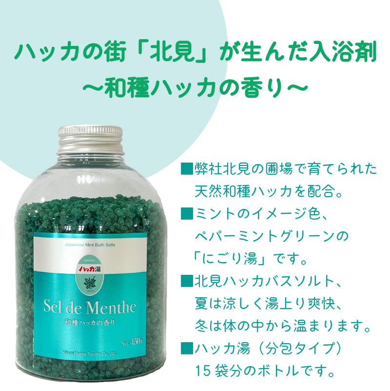 セル・デ・メンタ ハッカ入浴剤 ボトル2本 ( ハッカ はっか 薄荷 入浴剤 お風呂 ミント ボトル入り )【007-0014】