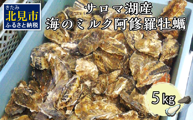 【予約：2026年10月中旬から順次発送】サロマ湖産 海のミルク 阿修羅牡蠣 5kg ( 魚介類 海鮮 魚介 牡蠣 かき カキ 海のミルク サロマ湖 5キロ 期間限定 国産 1年カキ )【031-0015-2026】