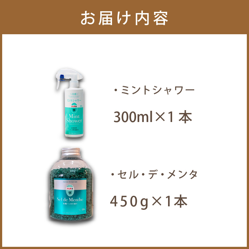 セル・デ・メンタとミントシャワー セット ( はっか 薄荷 ミント 入浴剤 消臭 スプレー 天然 )【007-0009】